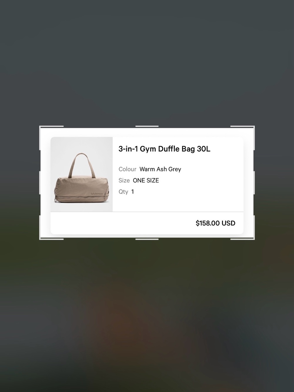 Lululemon 3-in-a Duffle Bag 30L